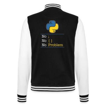 Python no problem - College Sweat Jacket - black/white - Back - Marisol (170cm)