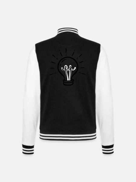 I got a new idea! - College Sweat Jacket - black/white