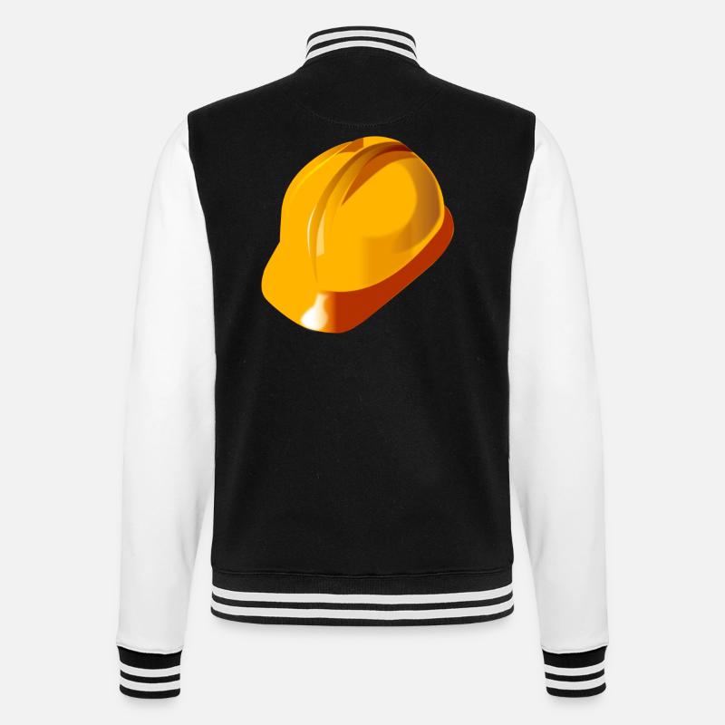 Bauarbeiterhelm Helm Bau Geschenk - College-Sweatjacke - Schwarz/Weiß