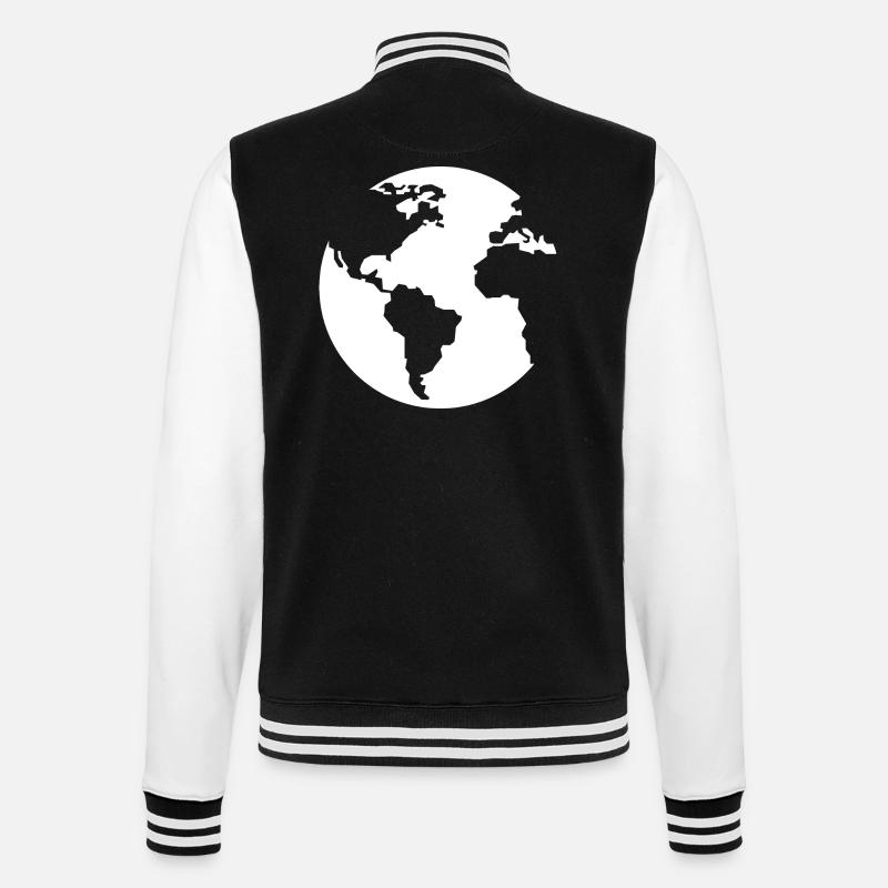 Erde Blauer Planet - College-Sweatjacke - Schwarz/Weiß