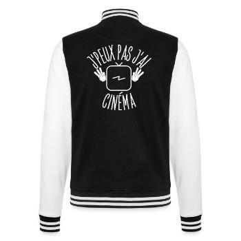 je peux pas j'ai cinéma - Veste Teddy - noir/blanc - Dos - Marisol (170cm)