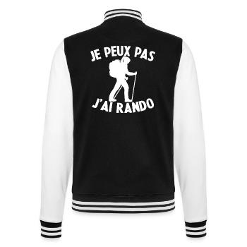 Je Peux Pas J'ai Rando Cadeau Randonnée Hiking - Veste Teddy - noir/blanc - Dos - Marisol (170cm)