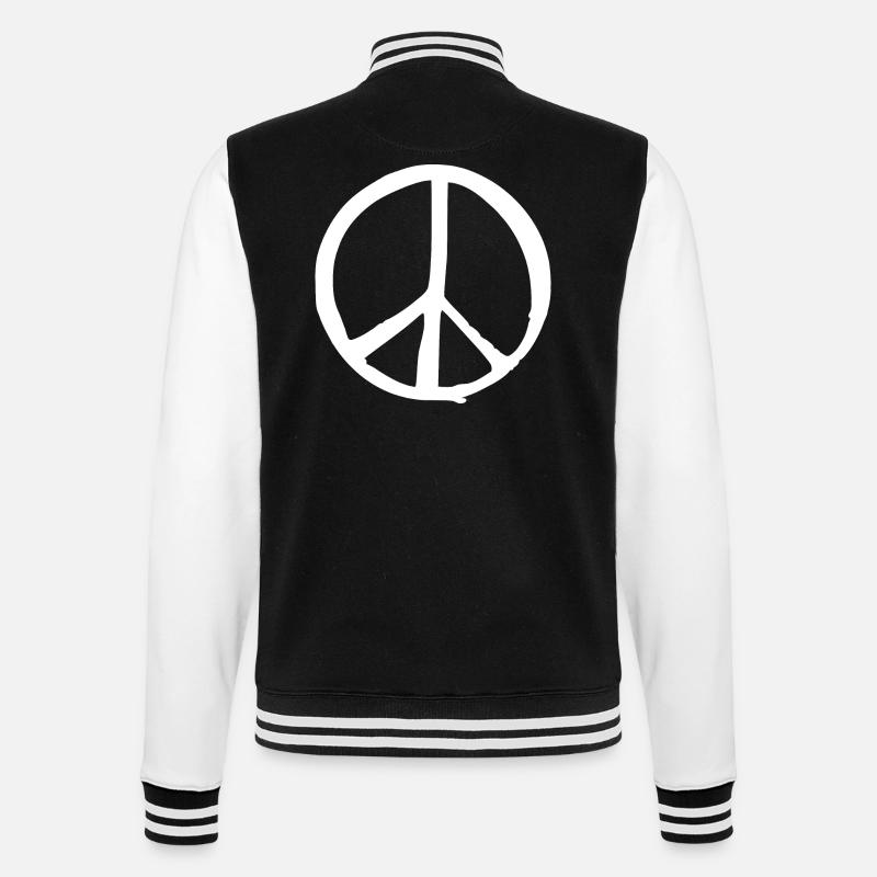 Peacezeichen - College-Sweatjacke - Schwarz/Weiß