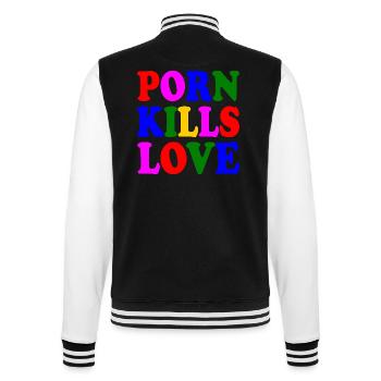 Porn kills love - Veste Teddy - noir/blanc - Dos - Marisol (170cm)