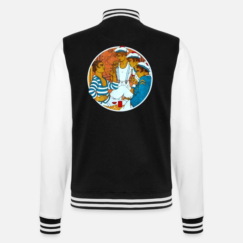 IT IS SAID - College Sweat Jacket - black/white