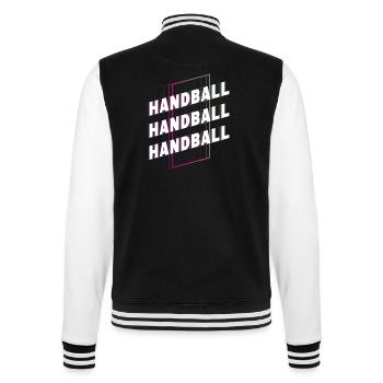 Handball Handball Player Handball Player Vintage Retro - College Sweat Jacket - black/white - Back - Marisol (170cm)