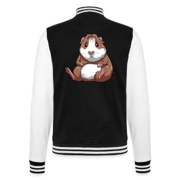 Meerschweinchen für eine Meerschweinchen - College-Sweatjacke - Schwarz/Weiß - Hinten - Marisol (170cm)
