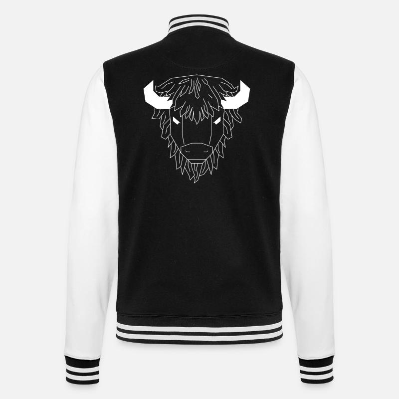 Bison - Veste Teddy - noir/blanc