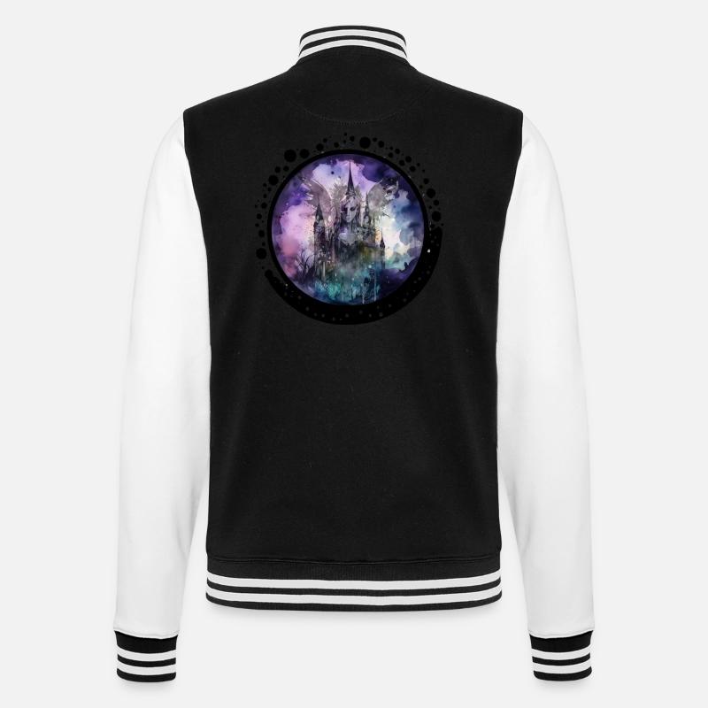 CircleFairy2 - College-Sweatjacke - Schwarz/Weiß