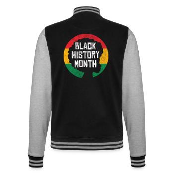 Mois de l'histoire des Noirs - Veste Teddy - noir/gris chiné - Dos - Marisol (170cm)