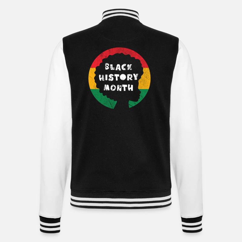 Black History Month - College Sweat Jacket - black/white