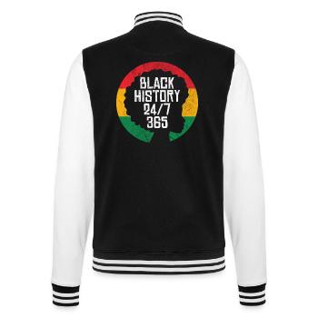 Schwarze Geschichte 247 365 - College-Sweatjacke - Schwarz/Weiß - Hinten - Marisol (170cm)