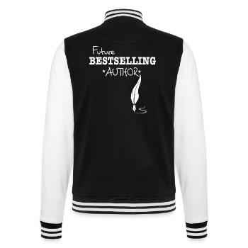 Future bestselling author - College Sweat Jacket - black/white - Back - Marisol (170cm)