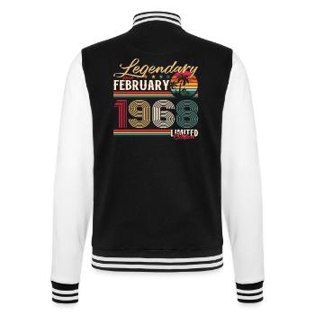 57ème anniversaire cadeau mari Original février 1968 - Veste Teddy - noir/blanc - Dos - Marisol (170cm)