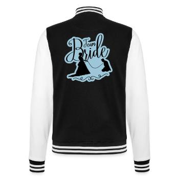 Team Braut Hochzeit Junggesellinnen - College-Sweatjacke - Schwarz/Weiß - Hinten - Marisol (170cm)