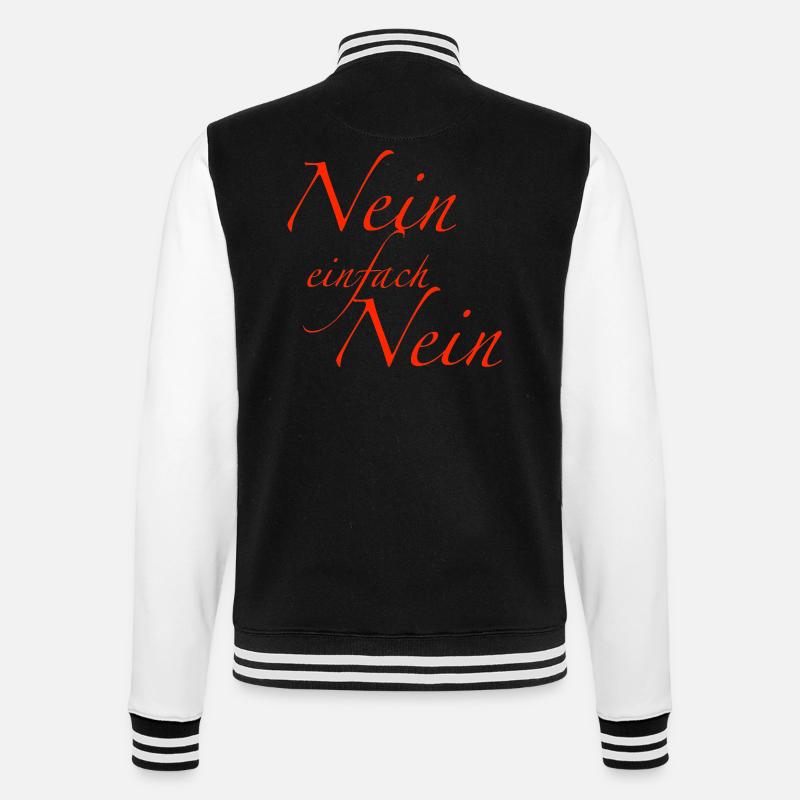 nein einfach nein - College-Sweatjacke - Schwarz/Weiß