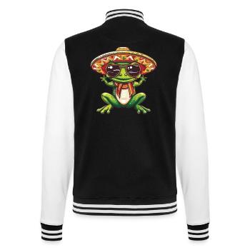 Frog Funny Sombrero - College Sweat Jacket - black/white - Back - Marisol (170cm)