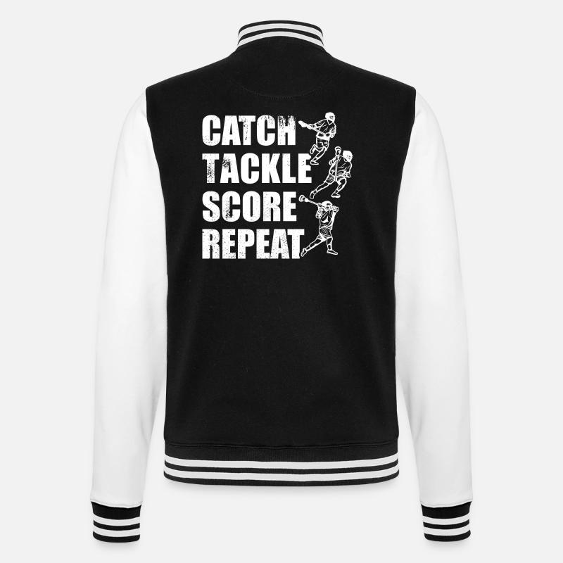 Lacrosse Spiel - College-Sweatjacke - Schwarz/Weiß