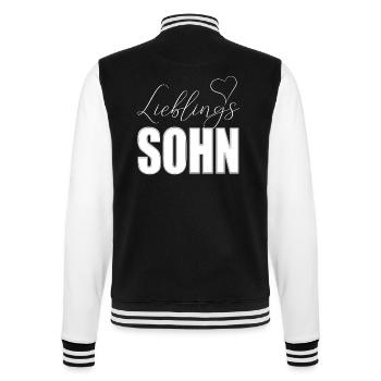 Lieblingssohn mit Herz - College-Sweatjacke - Schwarz/Weiß - Hinten - Marisol (170cm)