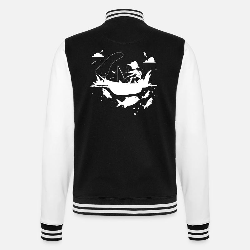 Look de bande dessinée de pêche - Veste Teddy - noir/blanc