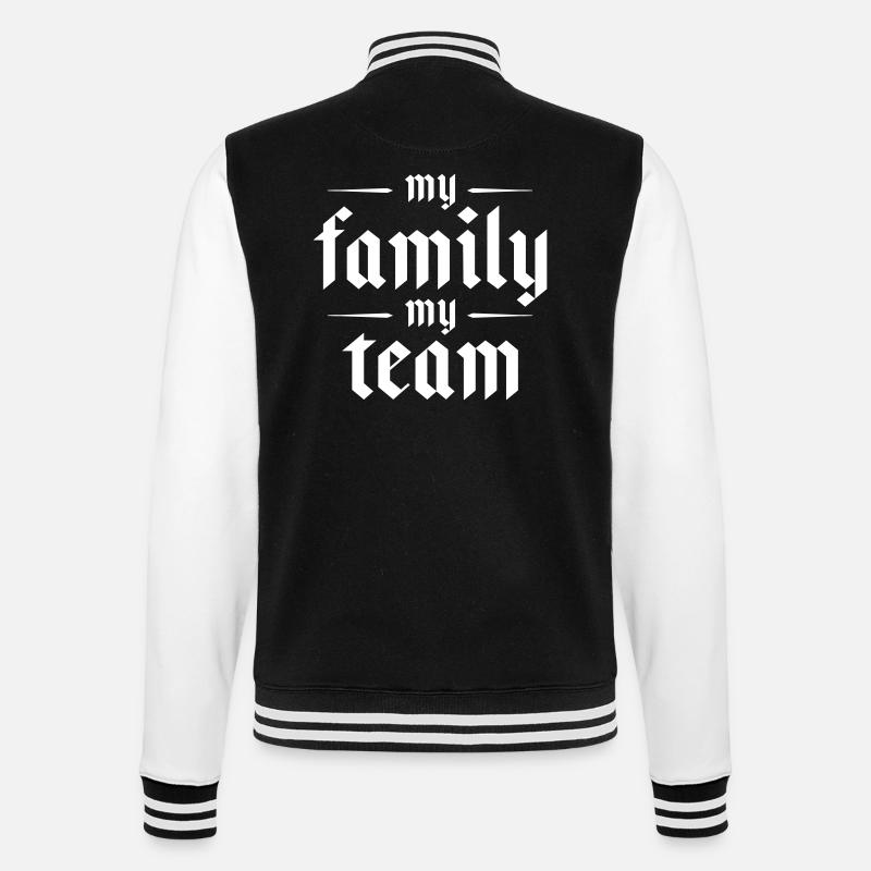 Mon équipe familiale dit - Veste Teddy - noir/blanc