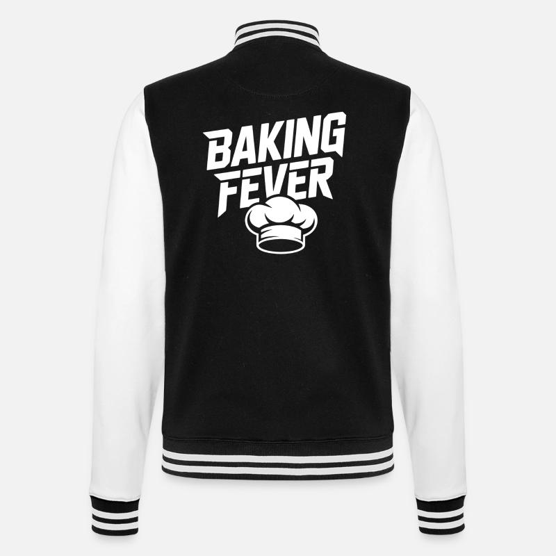 Backfieber Logo with Chef's Hat - College Sweat Jacket - black/white