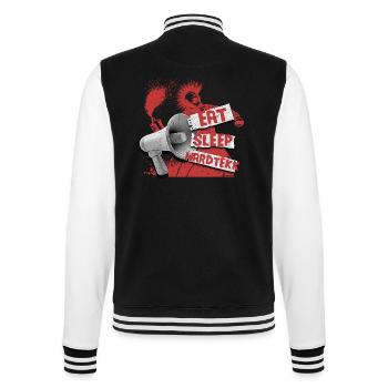 Hardtekk Tekke Ostdeutschland - College-Sweatjacke - Schwarz/Weiß - Hinten - Marisol (170cm)