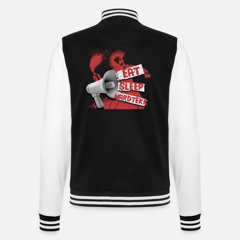 Hardtekk Tekke Allemagne de l’Est - Veste Teddy - noir/blanc