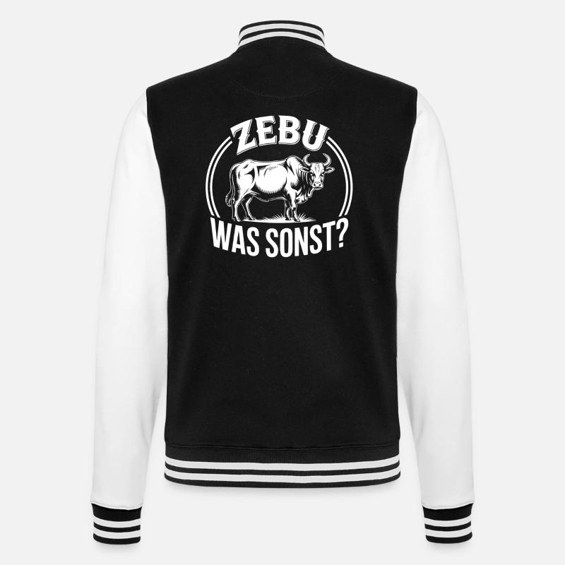Zebu What else? Graphics - College Sweat Jacket - black/white