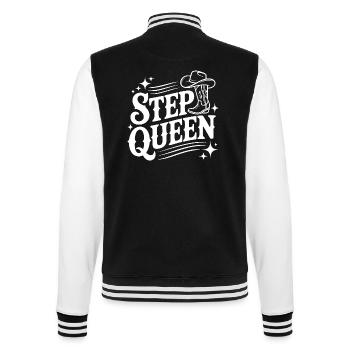 Step Queen Line Dance Cowboy Style - College Sweat Jacket - black/white - Back - Marisol (170cm)