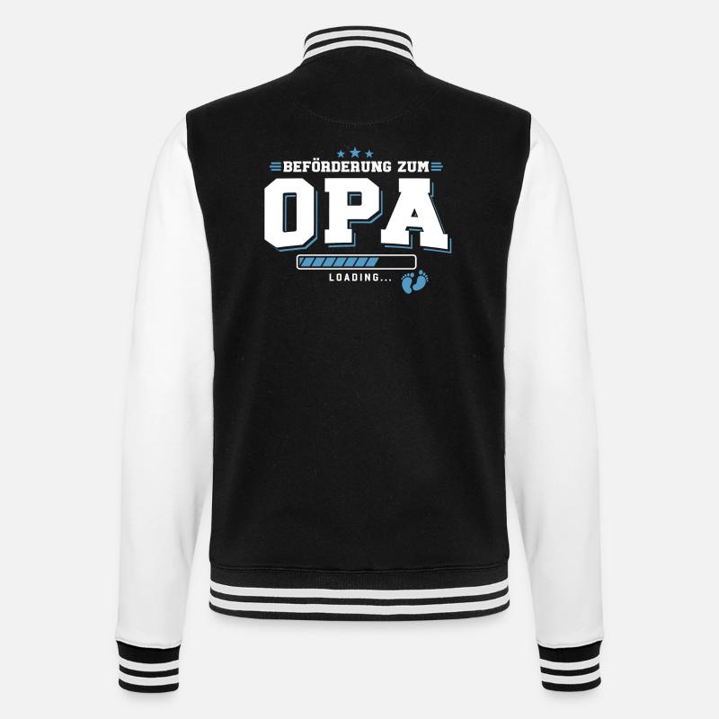 Beförderung zum Opa loading - College-Sweatjacke - Schwarz/Weiß