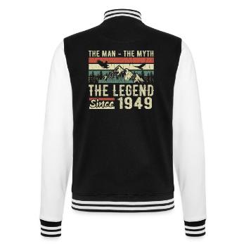 Retro 1949 Vintage - Cadeau D’anniversaire 1949 - Veste Teddy - noir/blanc - Dos - Marisol (170cm)
