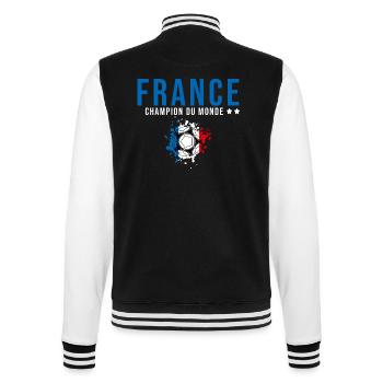 France supporters équipe footbalL 2022 - Veste Teddy - noir/blanc - Dos - Marisol (170cm)
