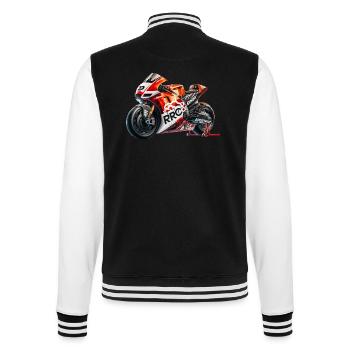 Zeigen Sie Ihren Stil mit unseren Motorradlogos - College-Sweatjacke - Schwarz/Weiß - Hinten - Marisol (170cm)