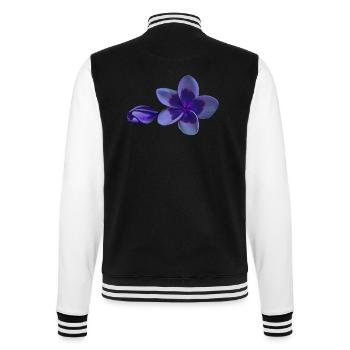 Nacht Plumeria Blume - College-Sweatjacke - Schwarz/Weiß - Hinten - Marisol (170cm)