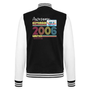 Novembre millésime 2006 Cadeau 16ème anniversaire - Veste Teddy - noir/blanc - Dos - Marisol (170cm)