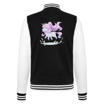 Water fun with unicorn: the leap into pleasure - College Sweat Jacket - black/white - Back - Marisol (170cm)