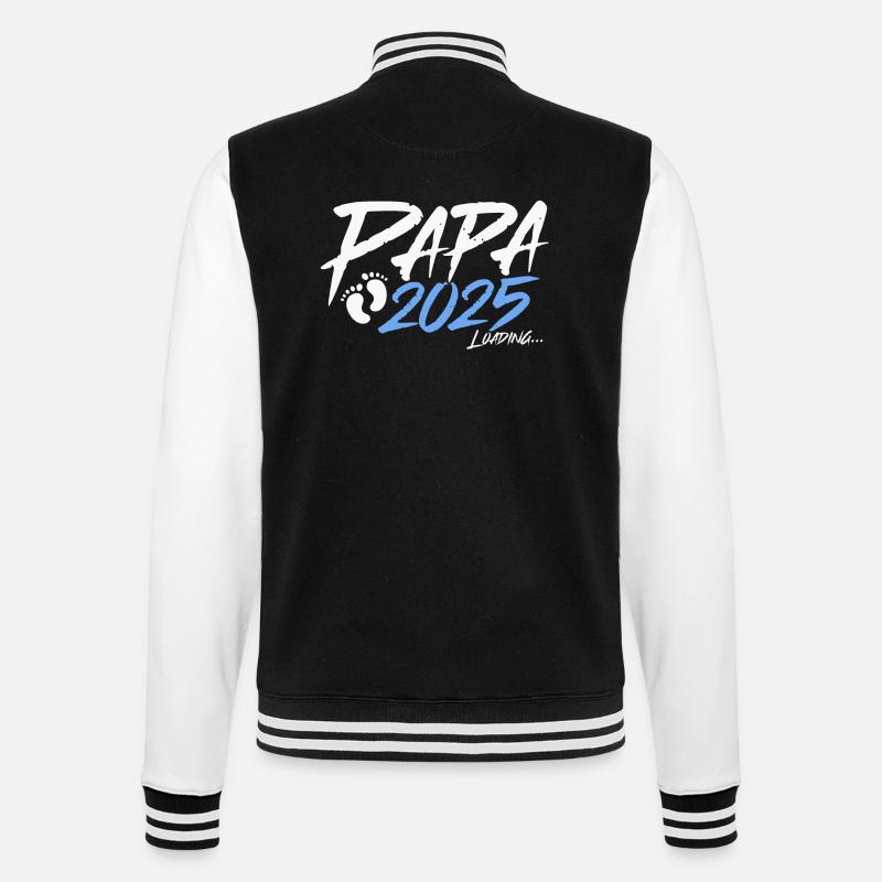 Papa 2025 loading - College Sweat Jacket - black/white