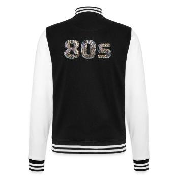 80s DISCO lettrage disco ball look danse devise - Veste Teddy - noir/blanc - Dos - Marisol (170cm)
