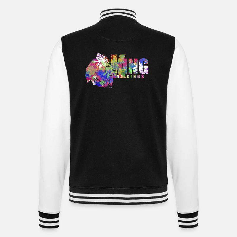 KOL - College Sweat Jacket - black/white