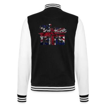 VINTAGE 1969 UK 57TH BIRTHDAY - College Sweat Jacket - black/white - Back - Marisol (170cm)