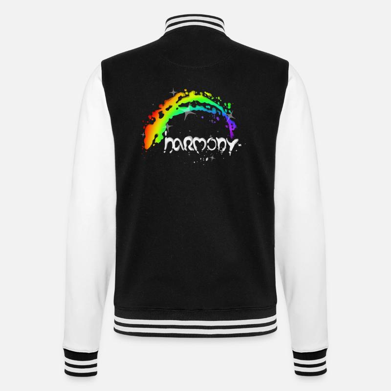 Harmony - College-Sweatjacke - Schwarz/Weiß