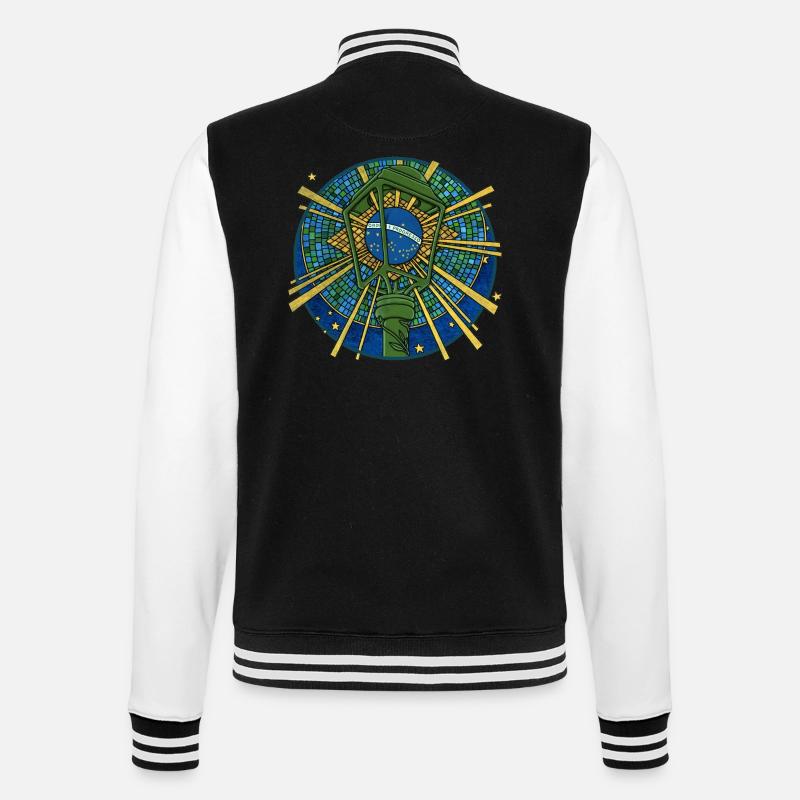 ORDEM E PROGRESSO - College Sweat Jacket - black/white