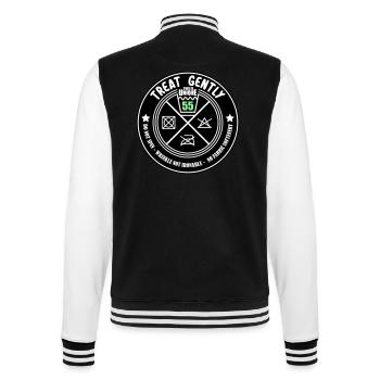 Gentle treatment Unique piece is 55 | Colors can be changed - College Sweat Jacket - black/white - Back - Marisol (170cm)