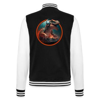 Dino DJ Musicien Kids Party Chemise cadeau - Veste Teddy - noir/blanc - Dos - Marisol (170cm)