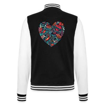 Herz - College-Sweatjacke - Schwarz/Weiß - Hinten - Marisol (170cm)