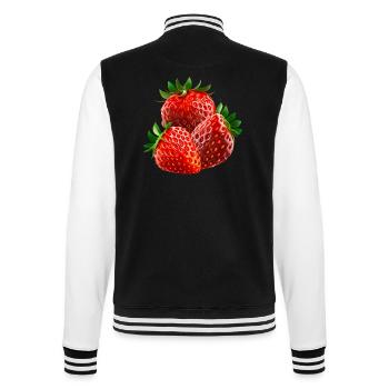 Strawberry Strawberries - College Sweat Jacket - black/white - Back - Marisol (170cm)