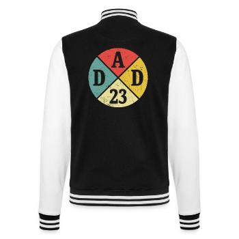 Papa Papa Papa 2023 Cadeau Nouveau Papa 23 - Veste Teddy - noir/blanc - Dos - Marisol (170cm)