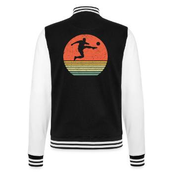 Soccer Football Retro Soccer Joueur de soccer - Veste Teddy - noir/blanc - Dos - Marisol (170cm)