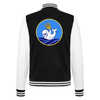 UKRAINE support ukraini Selenskyj PRO-ukraina - College-Sweatjacke - Schwarz/Weiß - Hinten - Marisol (170cm)